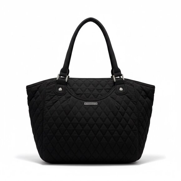 Vera Bradley Black Quilted Tote Bag - Picture 1 of 8
